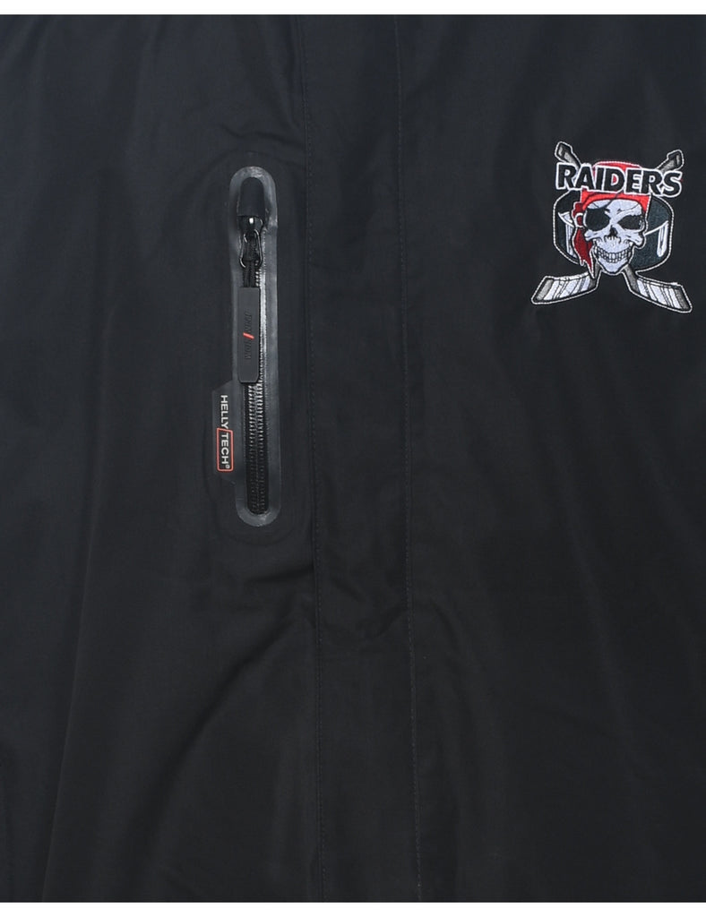 Black Nylon Zip-Front Jacket - XL