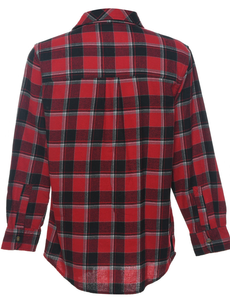 Black & Red 1990s Flannel Shirt - S