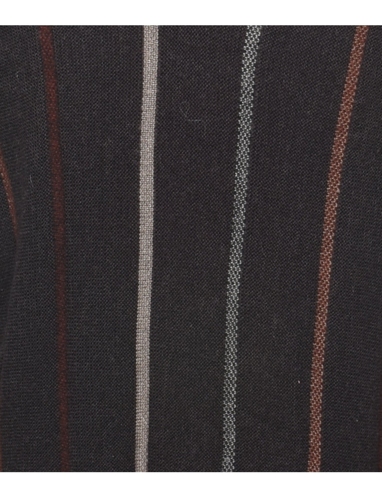 Black Striped Jumper - L