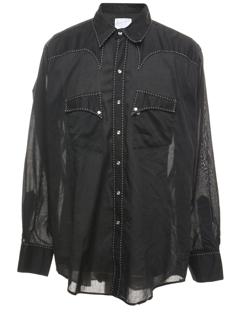 Black Western Shirt - L