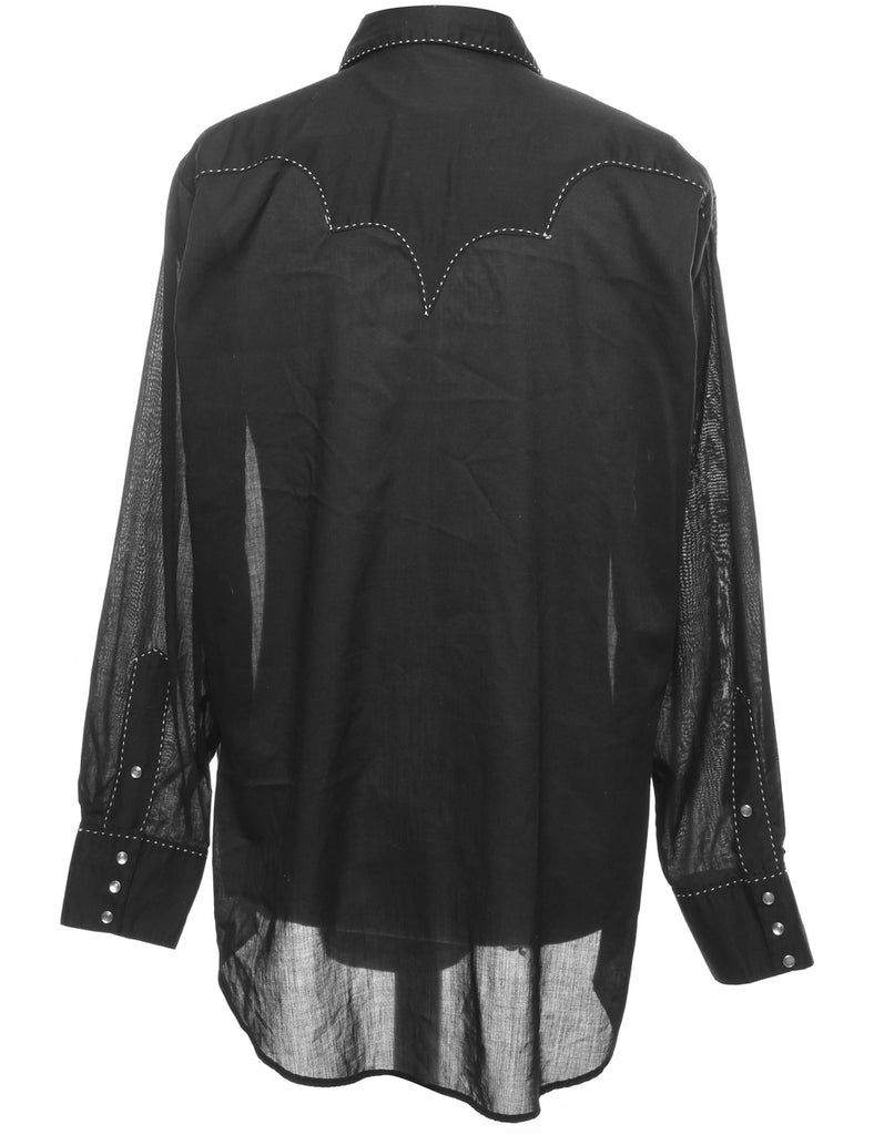 Black Western Shirt - L