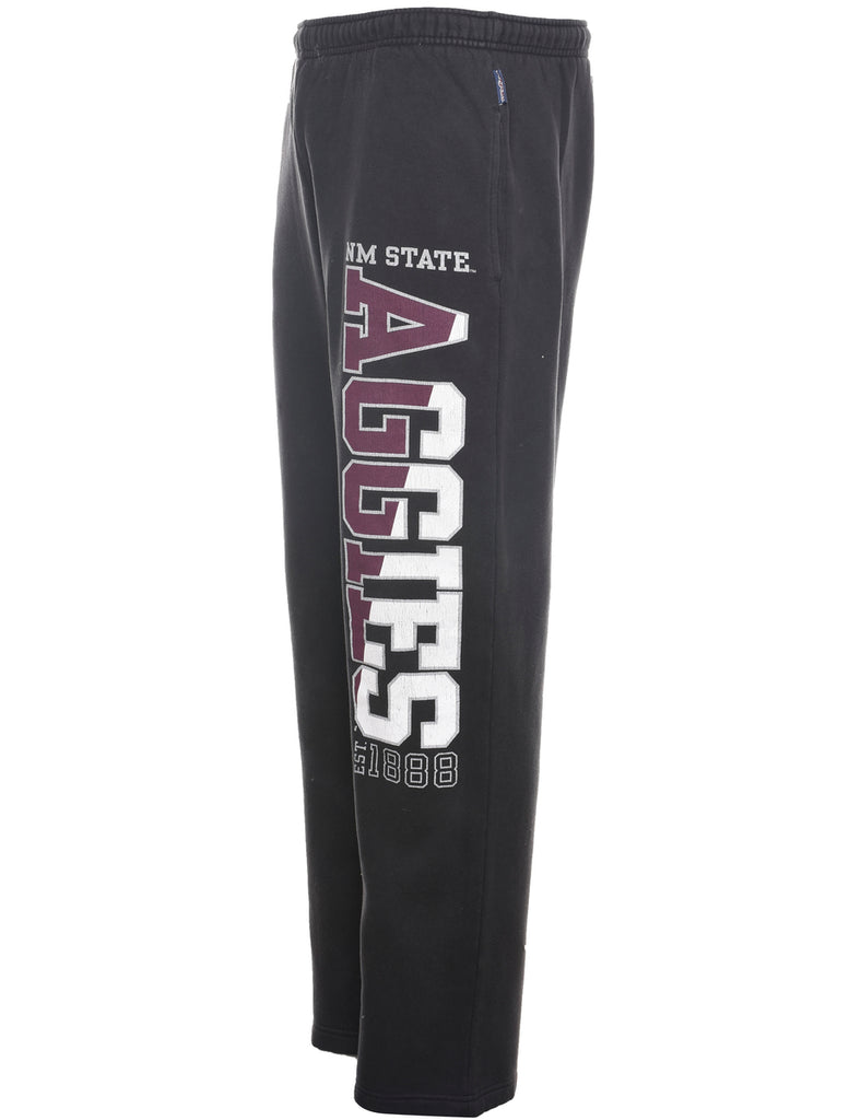 Black, White & Maroon Jogging Bottoms - W30 L30