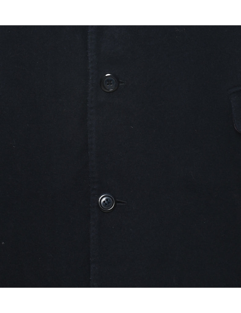 Black Wool Coat - L