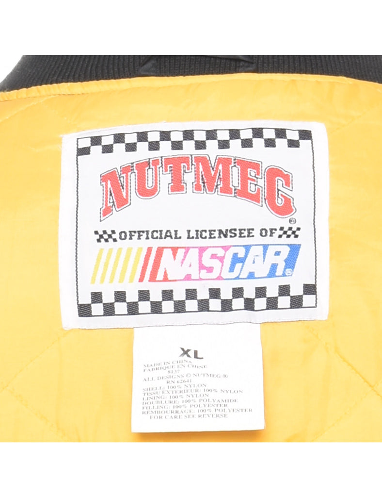 Black & Yellow Rusty Wallace Nascar Design Nylon Jacket - XL