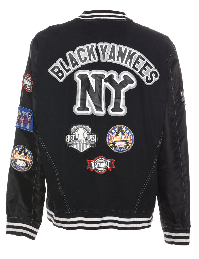 Black Zip-Front NY Yankees Velvet Jacket  - XL