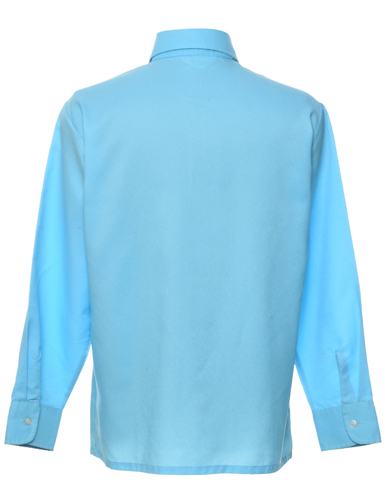 Blue 1970s Classic Shirt - L