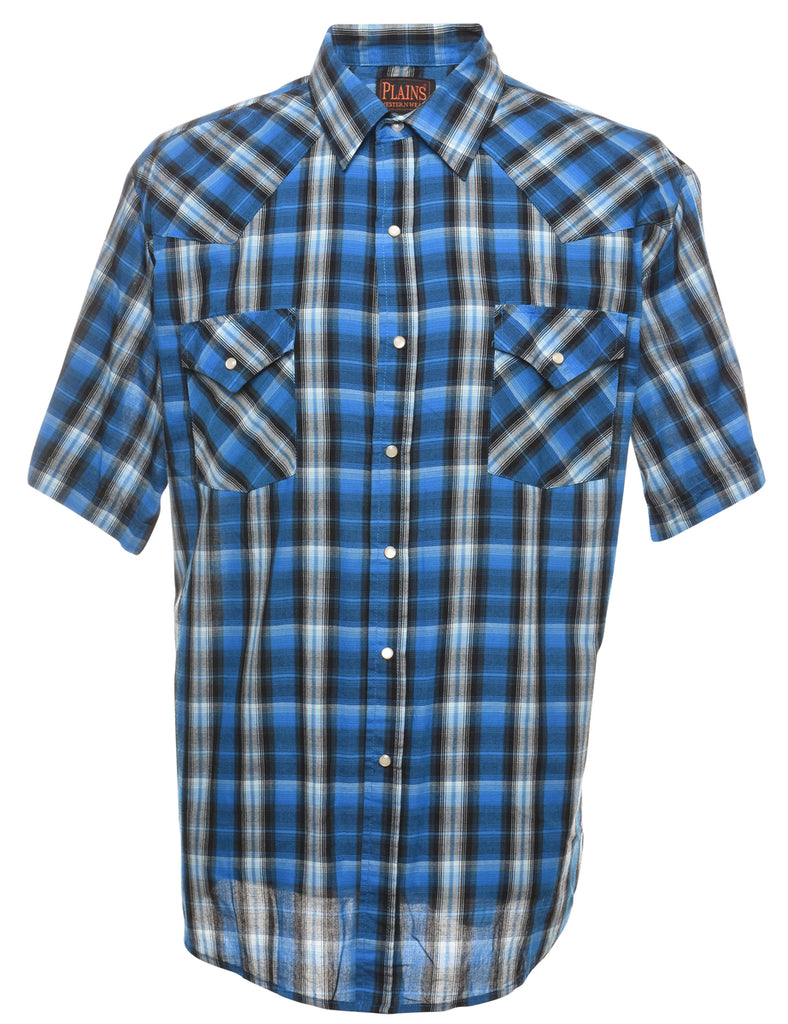 Blue Checked Shirt - XL