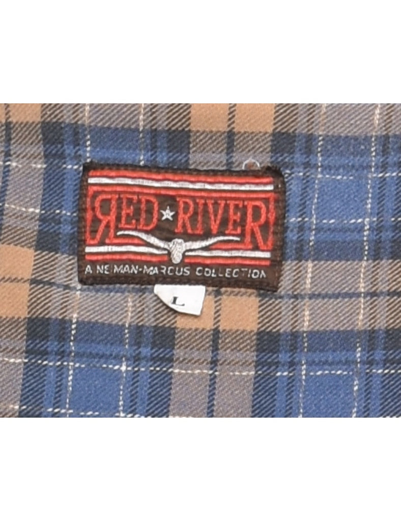 Blue Checked Shirt - L