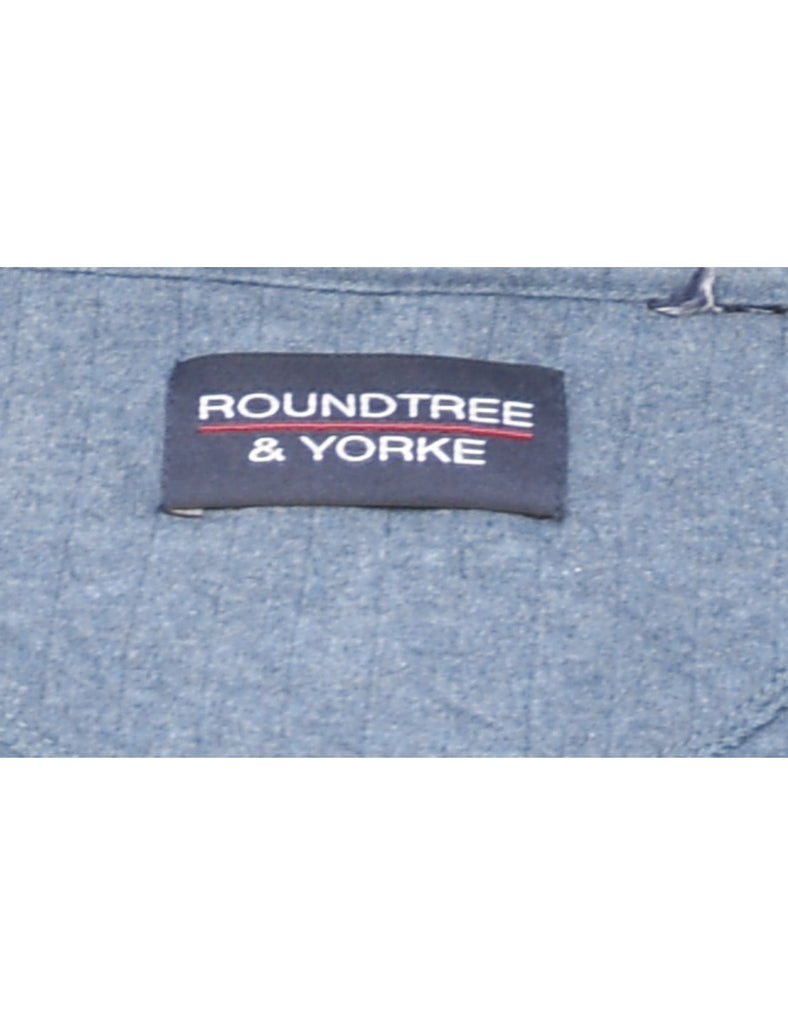 Blue Plain Long-Sleeve T-shirt - XL