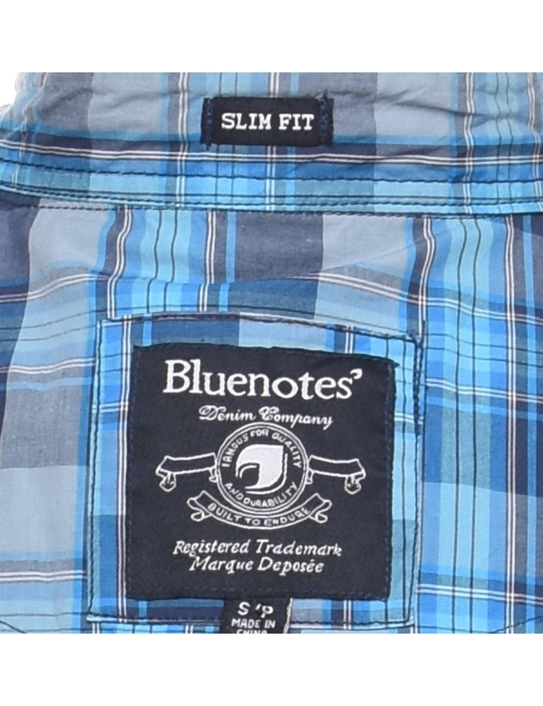 Blue Western Classic Checked Shirt - S