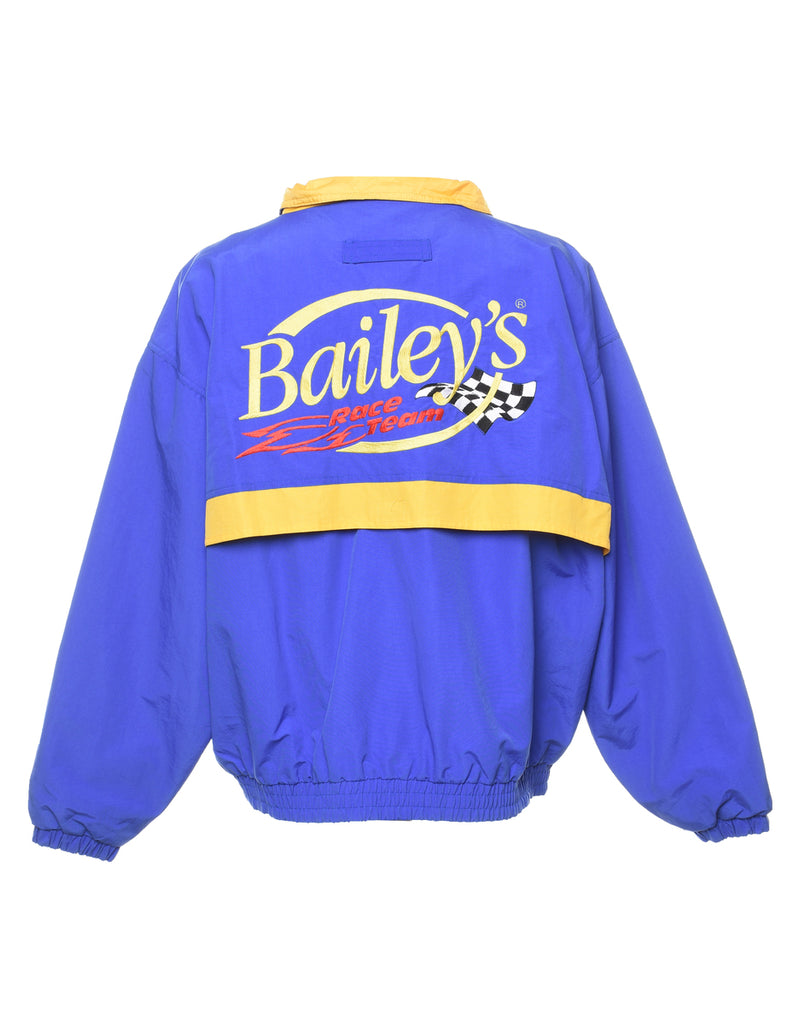 Blue & Yellow Embroidered Bailey's Race Team Jacket - XL