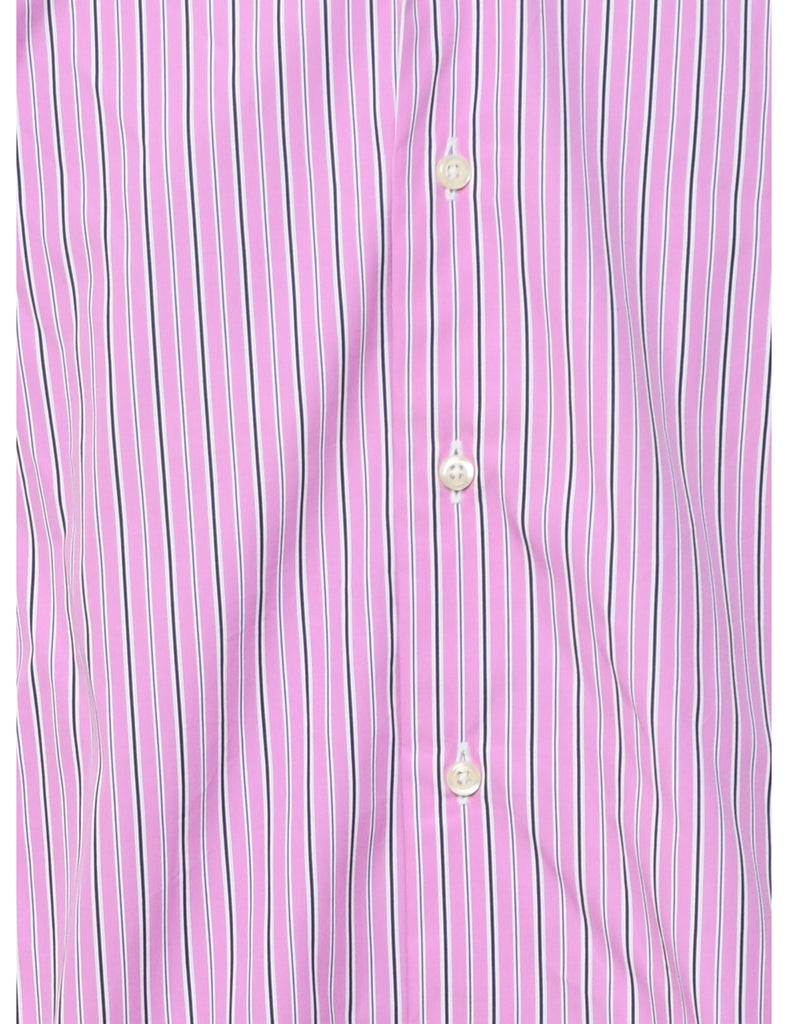 Brooks Brother Pale Pink & Black Striped Shirt - M