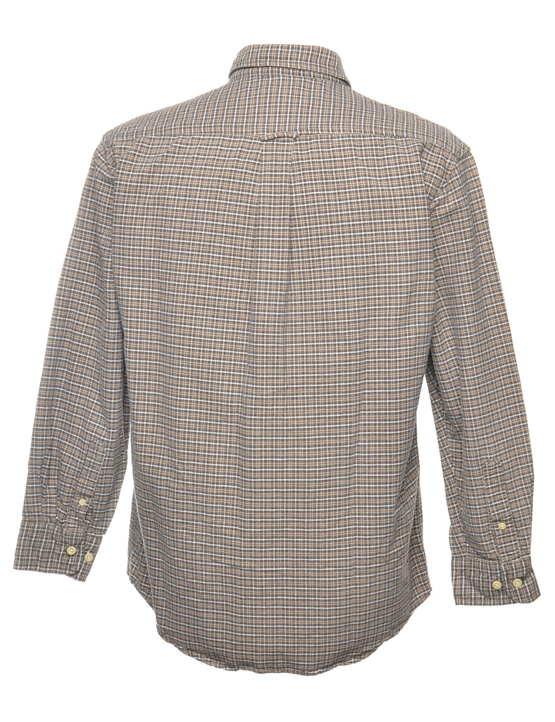 Brown Checked Shirt - S