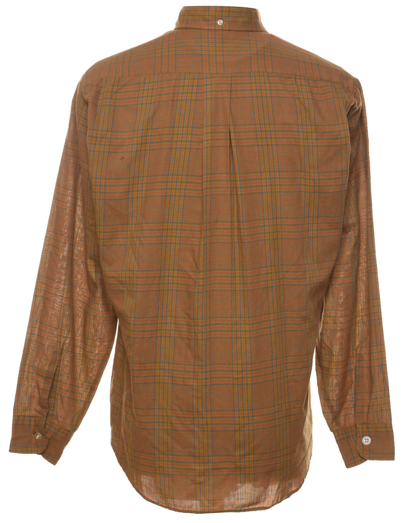 Brown Checked Shirt - M