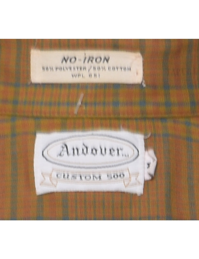 Brown Checked Shirt - M