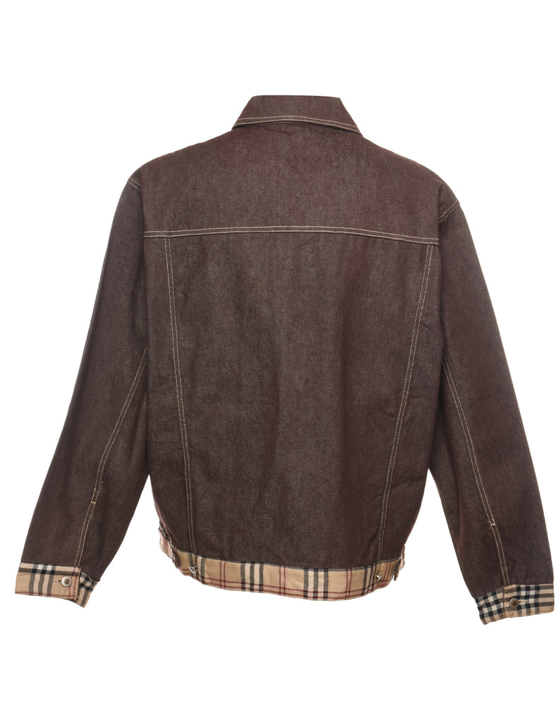 Brown Classic Nova Check Denim Jacket - XL