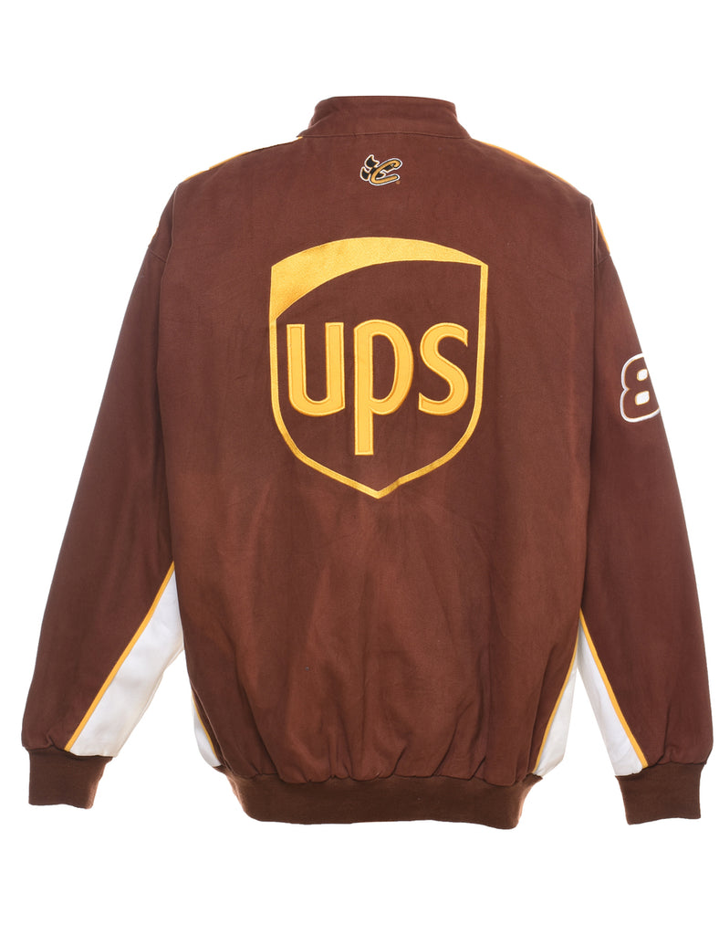 Brown Embroidered Chase Authentics UPS Racing Jacket - XL