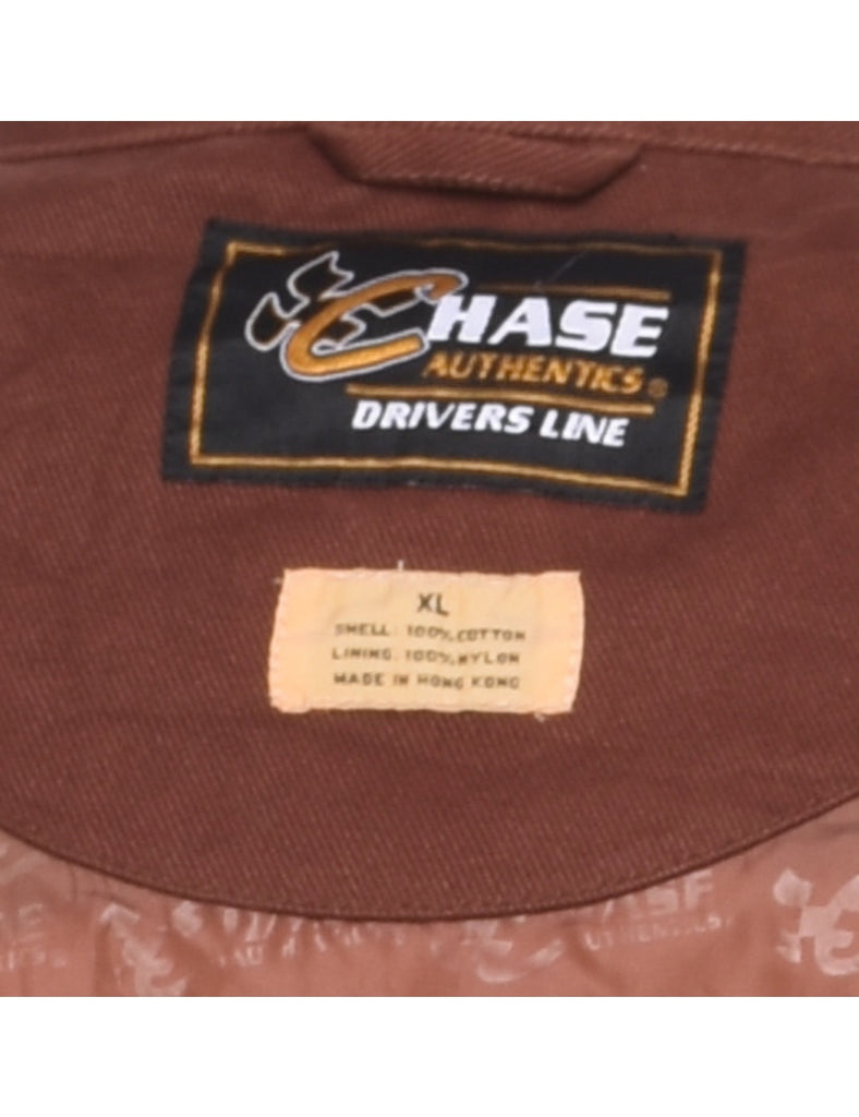 Brown Embroidered Chase Authentics UPS Racing Jacket - XL