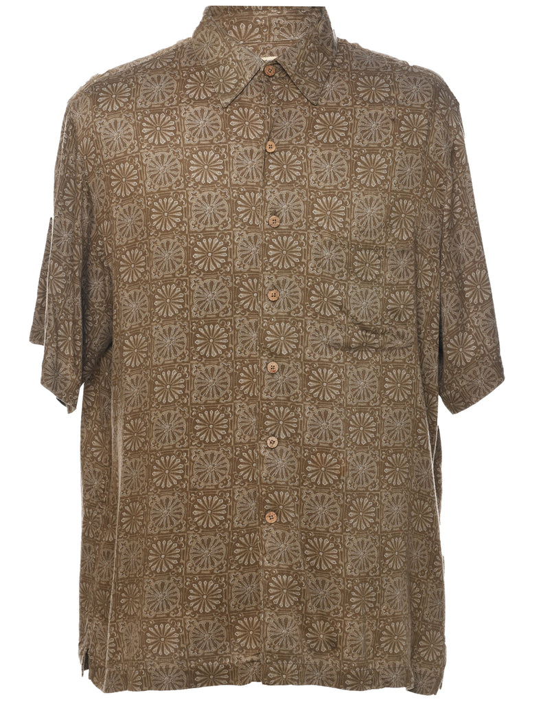 Brown Hawaiian Shirt - L