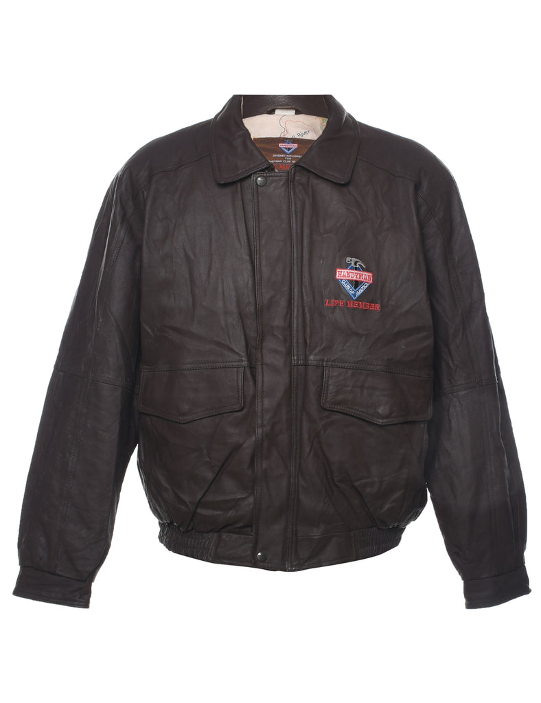 Brown Leather Jacket - XL