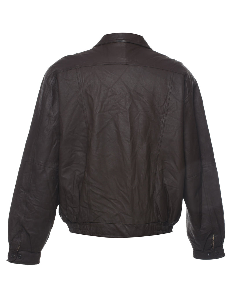 Brown Leather Jacket - XL