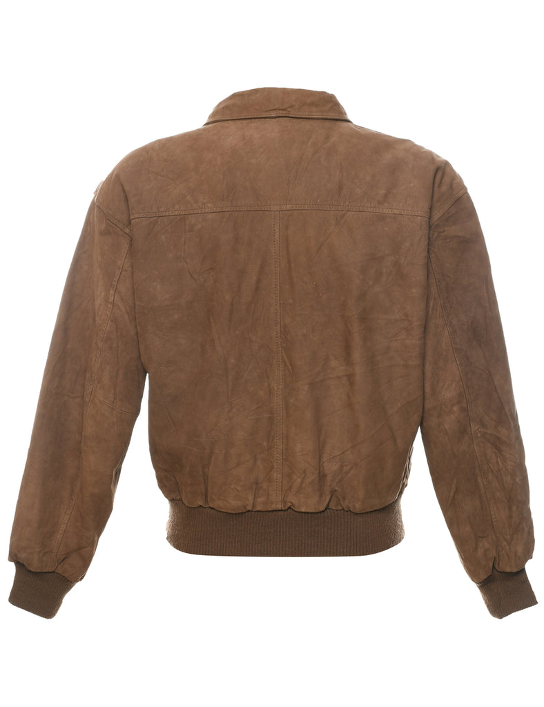Brown Leather Jacket - M