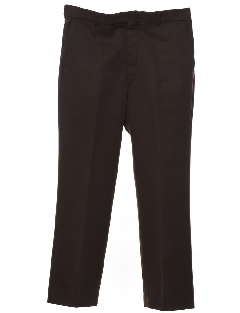 Brown Straight-Fit Wrangler Trousers - W36 L32