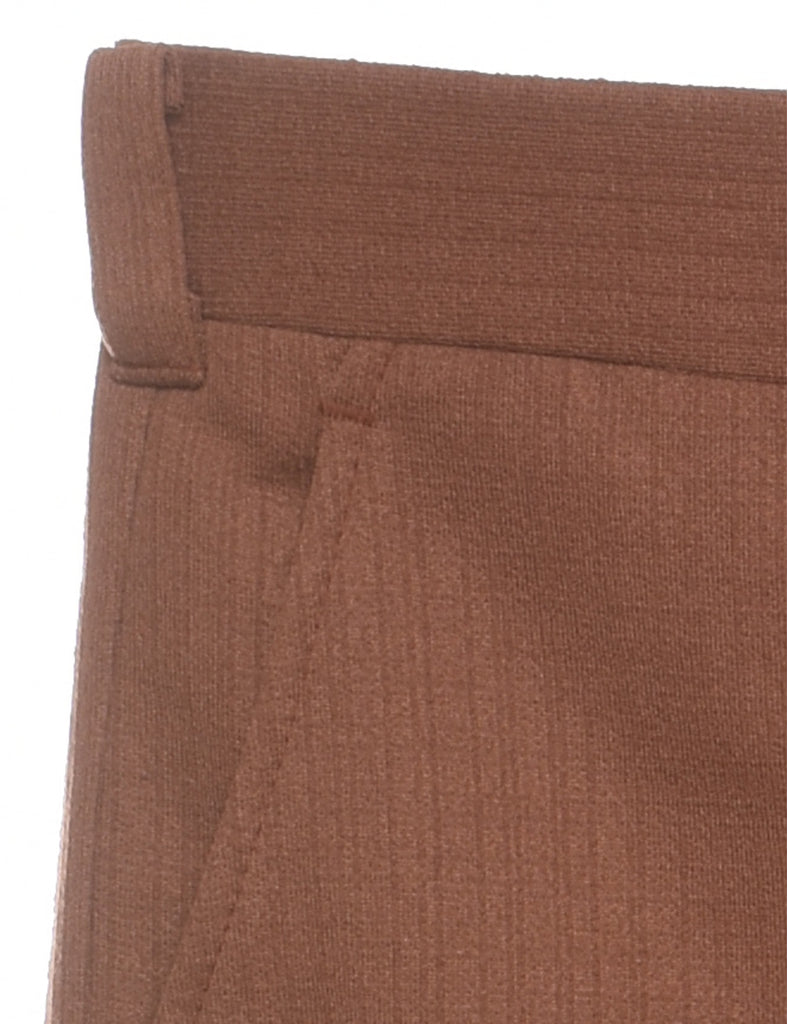 Brown Striped Classic Trousers - W32 L29