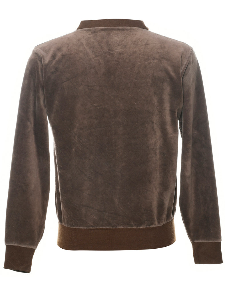 Brown Velvet Sweatshirt - S