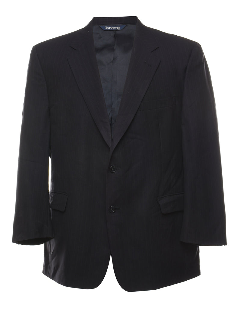 Burberry Black Pinstriped Blazer - L