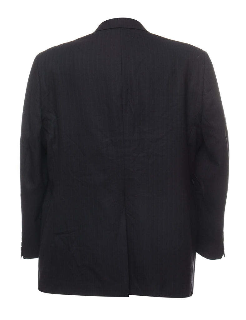 Burberry Black Pinstriped Blazer - L