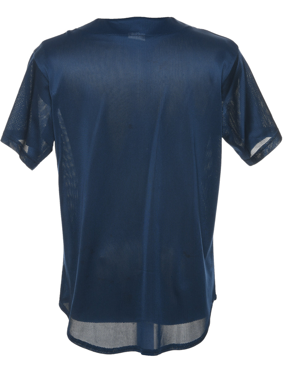 Vintage Button Front Braves Printed T-shirt - M