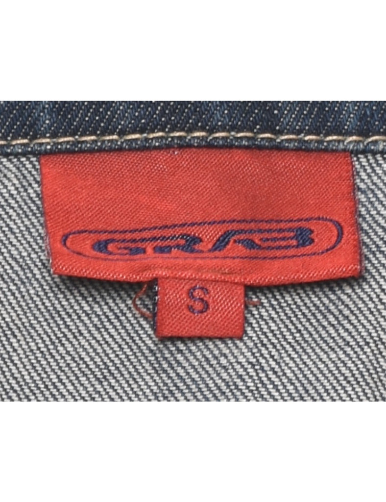 Button Front Denim Jacket - S