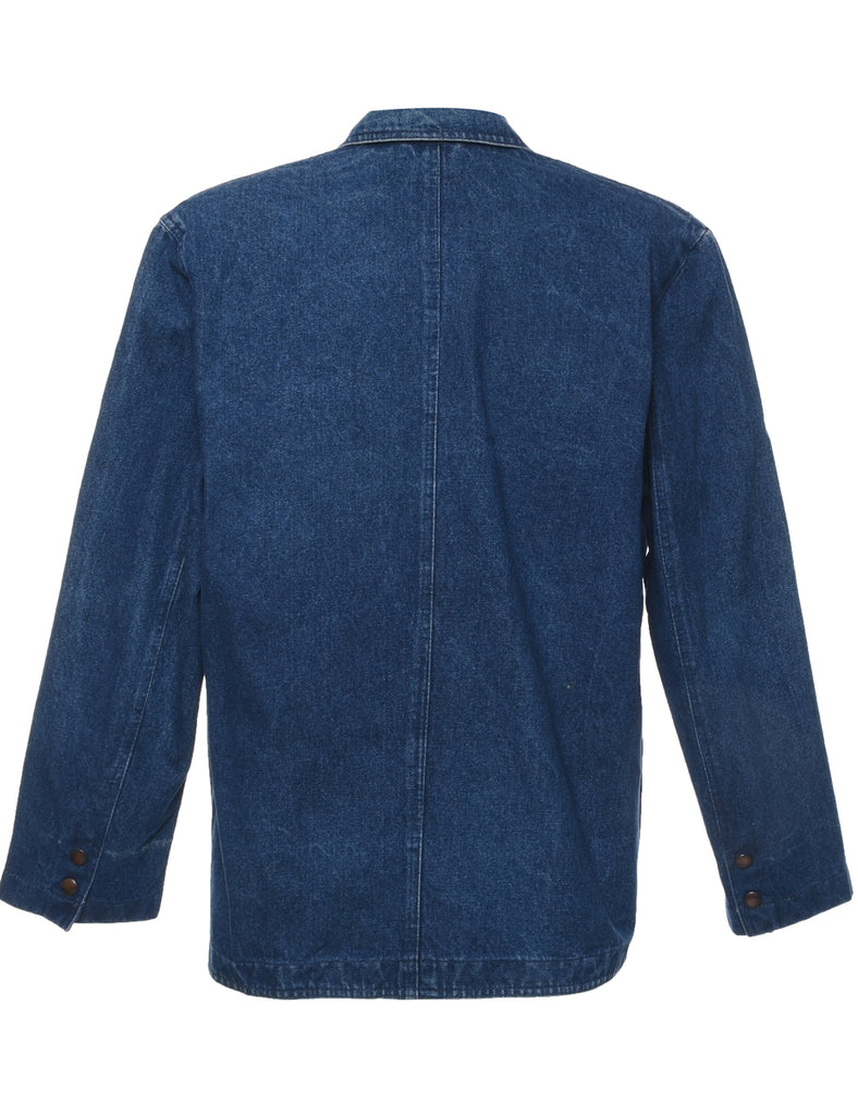 Button Front Denim Jacket Blazer - XXL