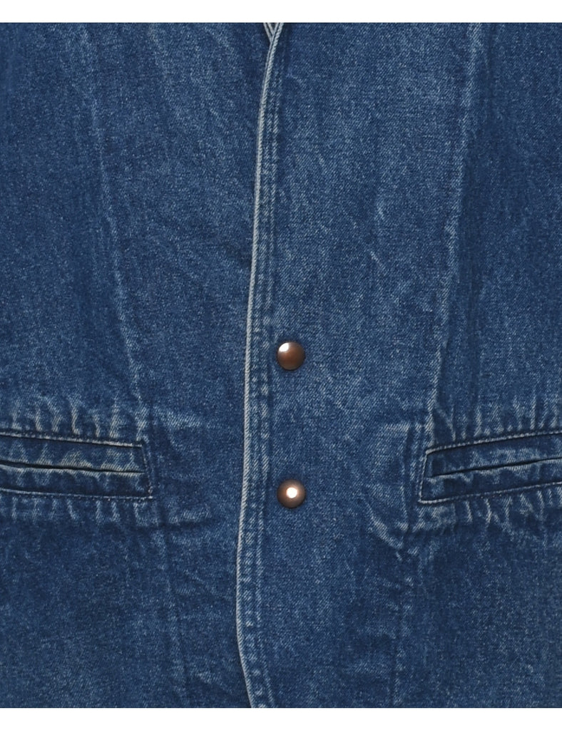 Button Front Denim Jacket Blazer - XXL