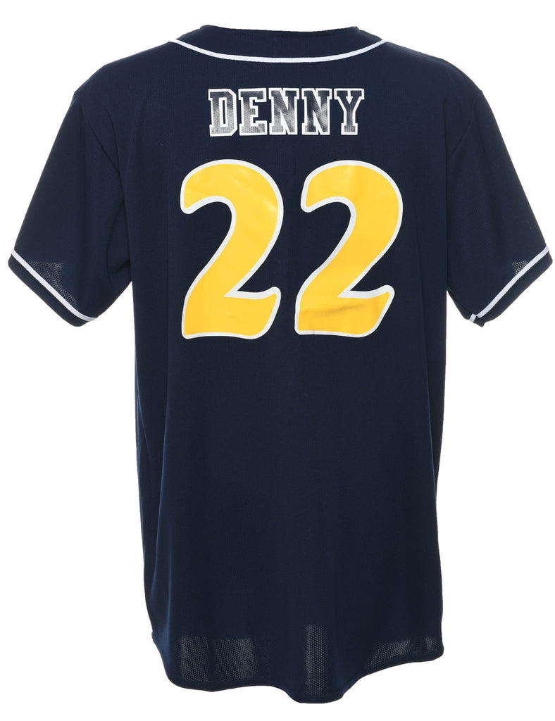 Button Front ETSU Printed T-shirt - L