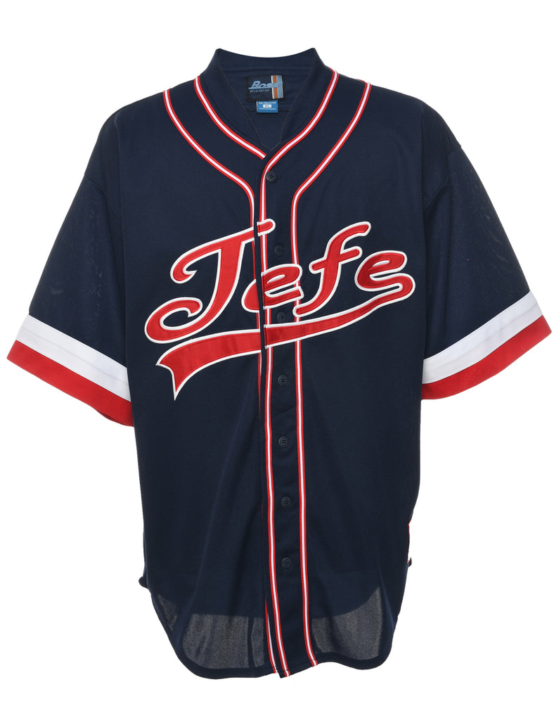 Button Front Jefe Printed T-shirt - XL