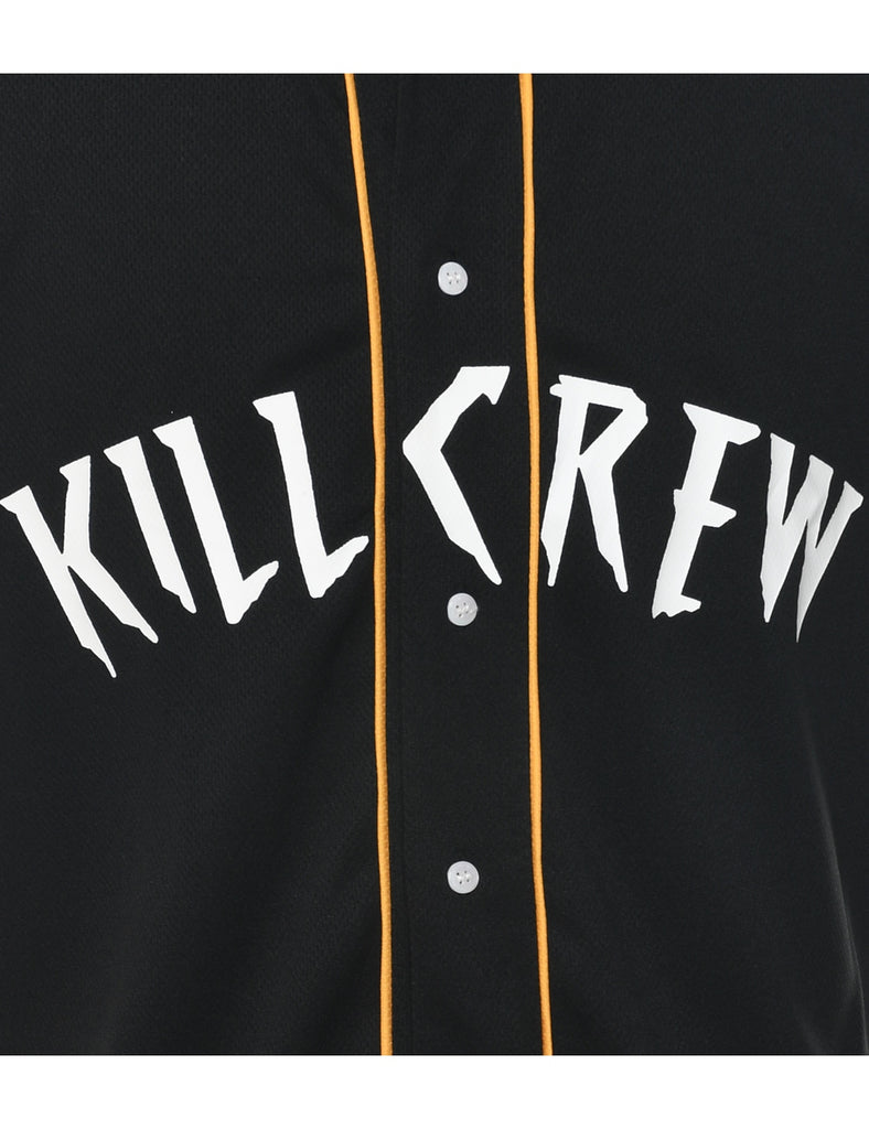Button Front Kill Crew Printed T-shirt - XL