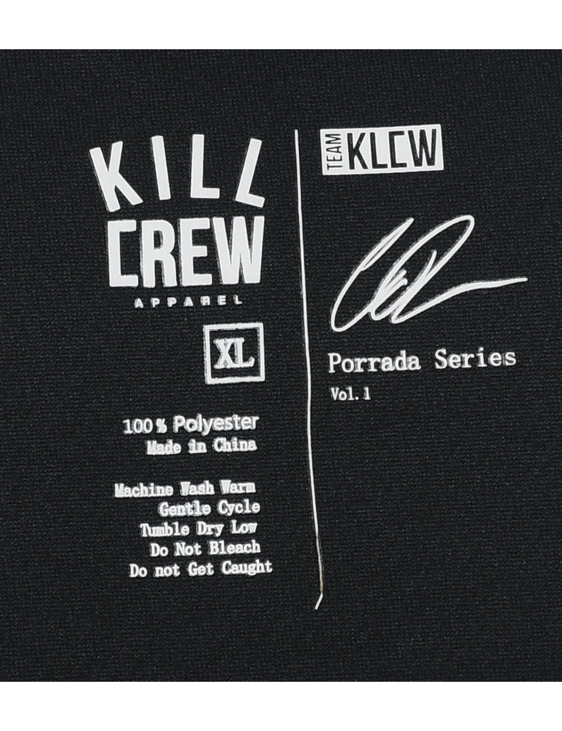 Button Front Kill Crew Printed T-shirt - XL