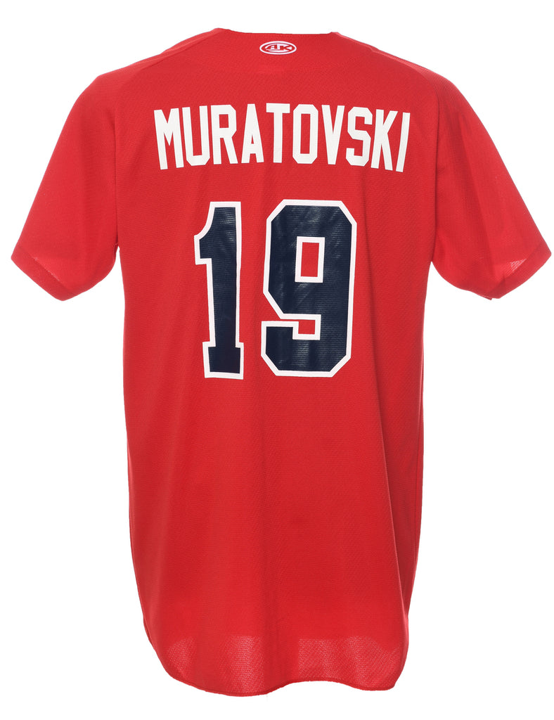 Button Front Mississauga Majors Printed T-shirt - M
