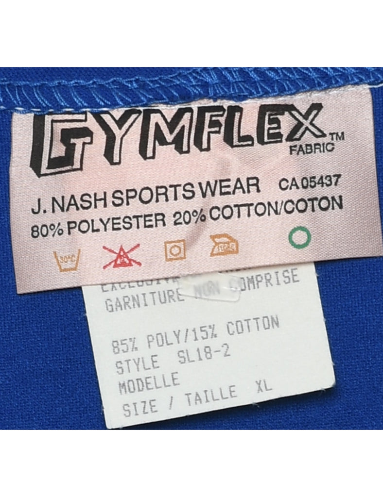 Button Front Plain T-shirt - XL