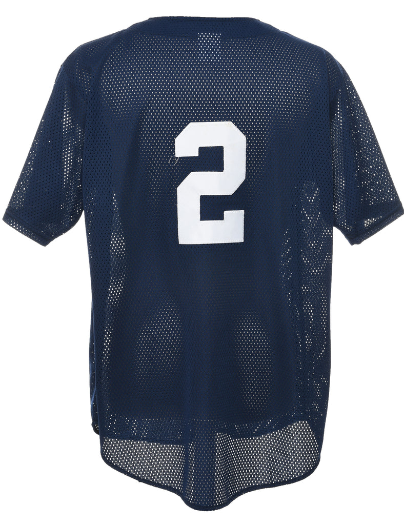 Button Front Printed T-shirt - XL