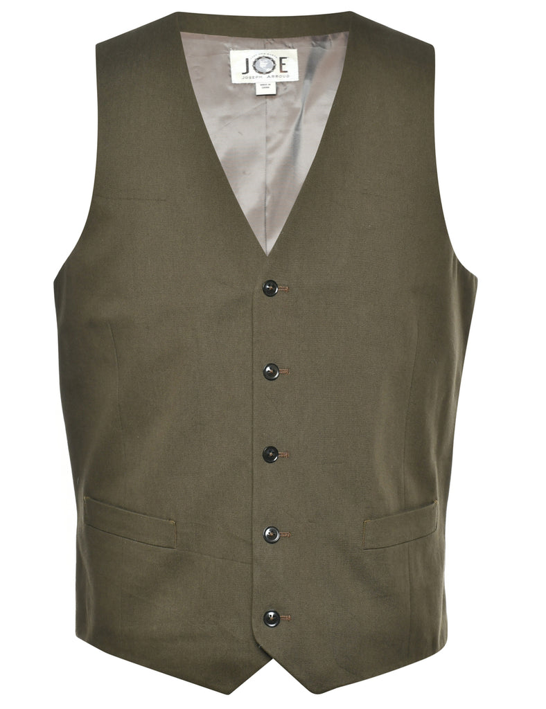 Button Front Waistcoat - M