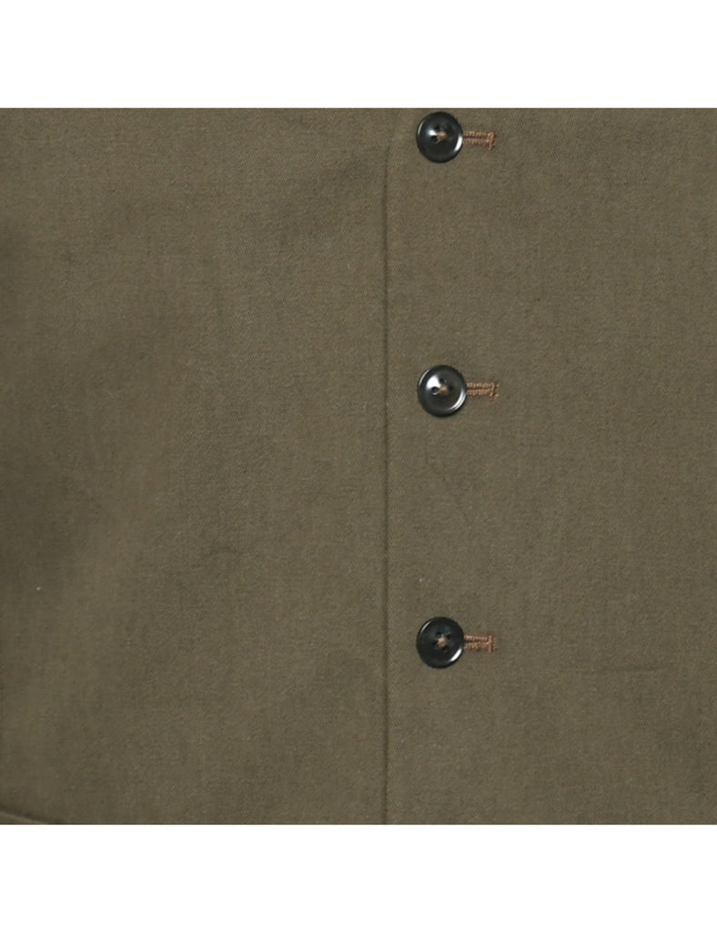 Button Front Waistcoat - M