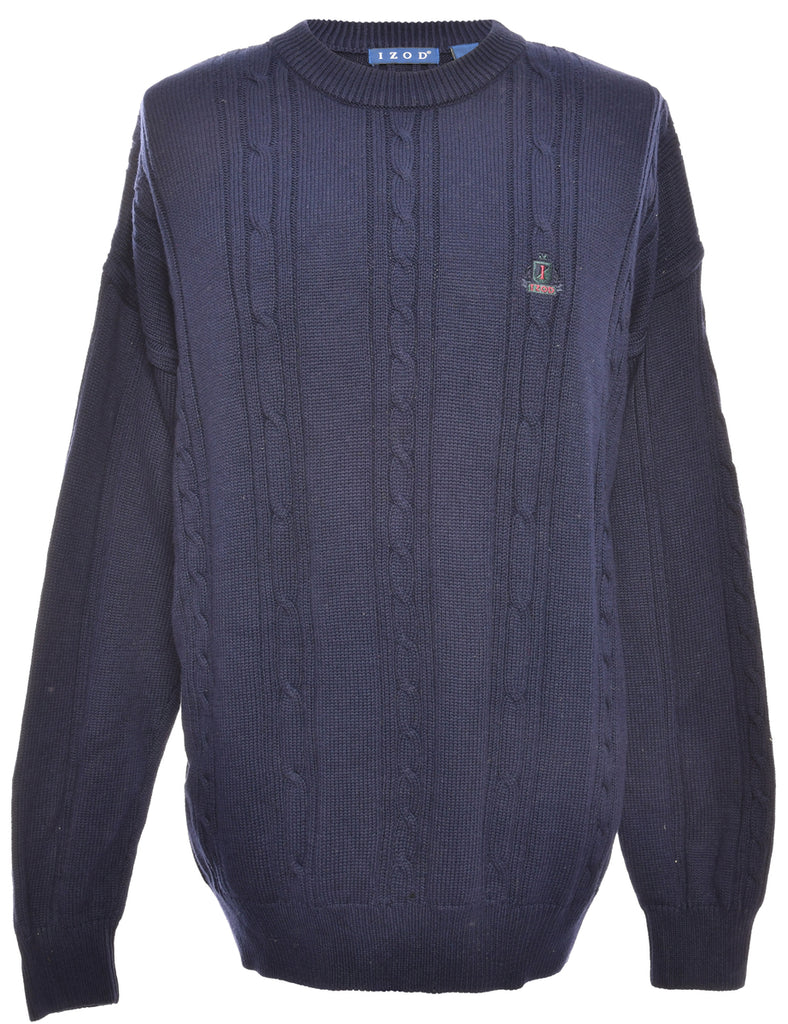 Cable Knit Izod Jumper - M