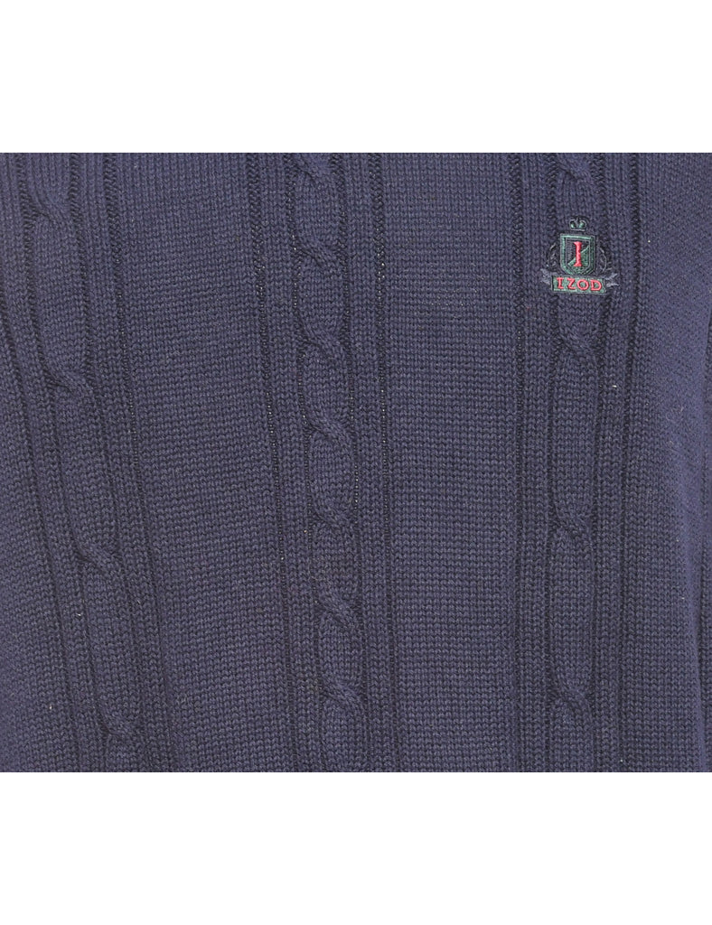 Cable Knit Izod Jumper - M