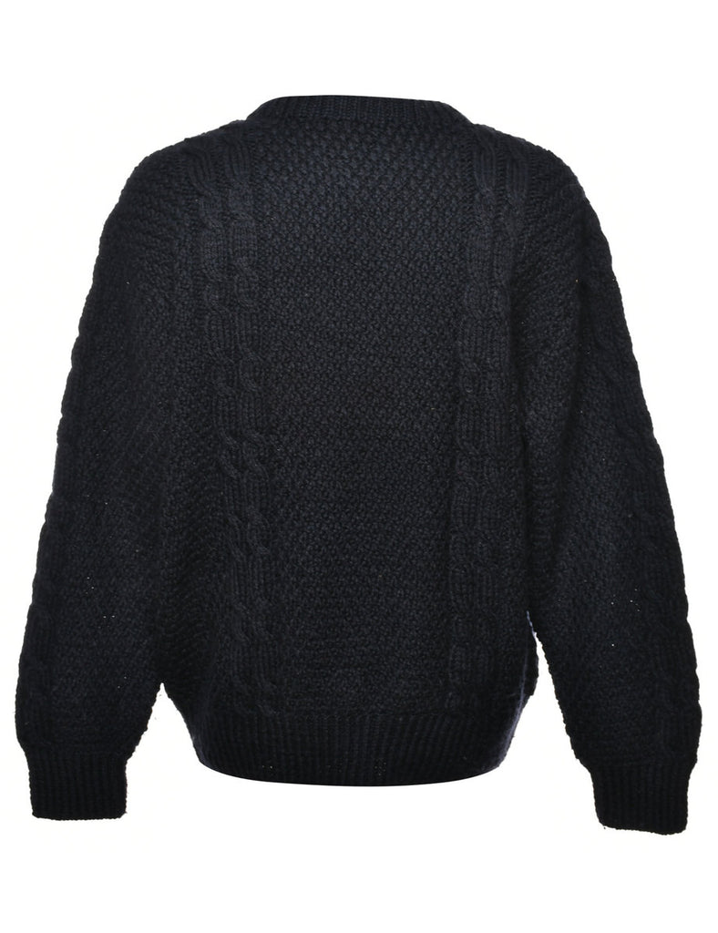 Cable Knit Jumper - L