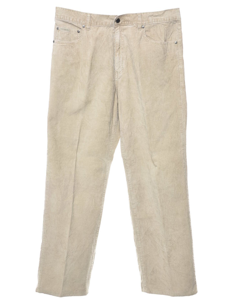 Calvin Klein Beige Corduroy Trousers - W36 L30