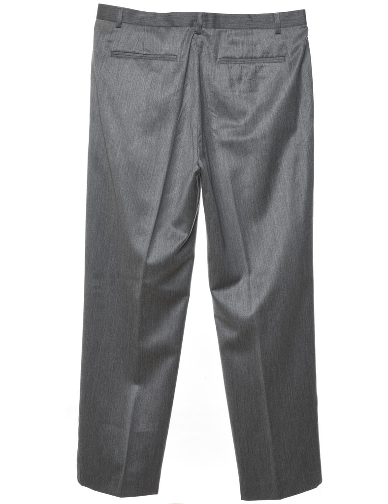 Calvin Klein Light Grey Straight-Fit Trousers - W36 L32