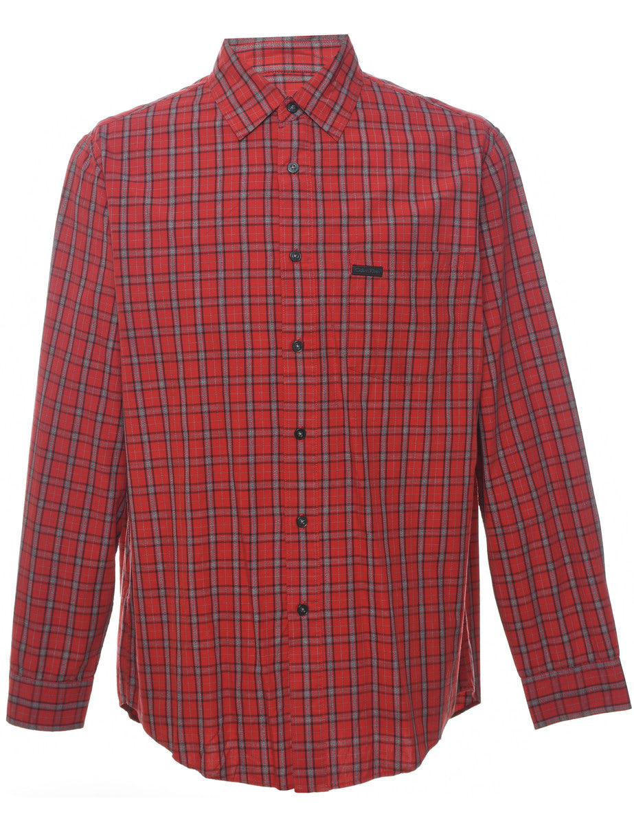 calvin klein red dress shirt Calvin Klein Boys red sateen dress shirt, sz 20